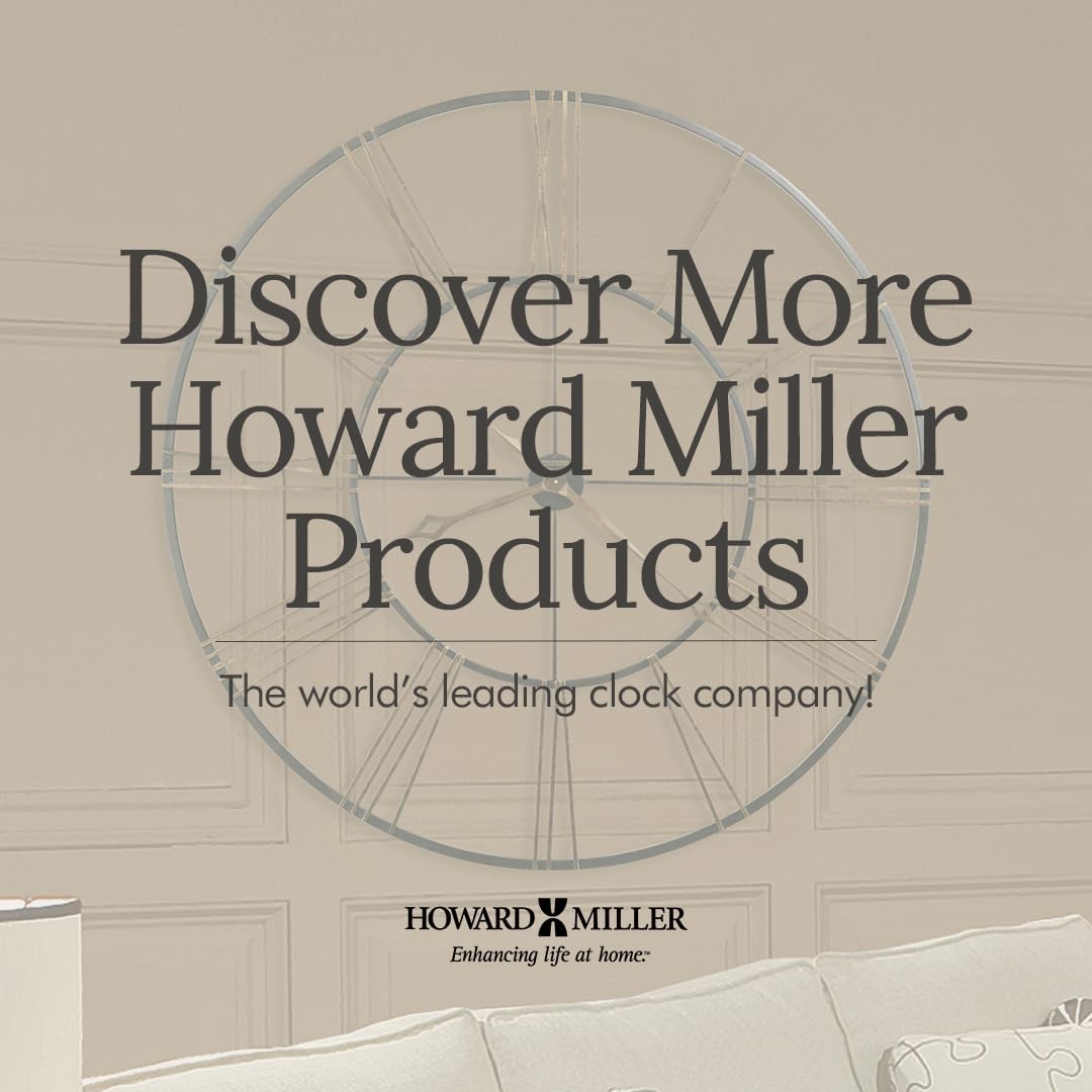 Howard Miller Postema Gallery Wall Clock | Wrought Iron Black Finish | Oversized Analog Clock with Roman Numerals | Quartz Movement | for Bedroom