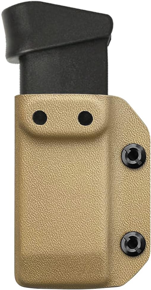 POLE.CRAFT IWB/OWB Magazine Holster Kydex - Mag Carrier Fits: 9mm .40 Double Stack / 9mm .40 Single Stack - P365 1911 Glock 19 19X 17 26 27 28 43 22