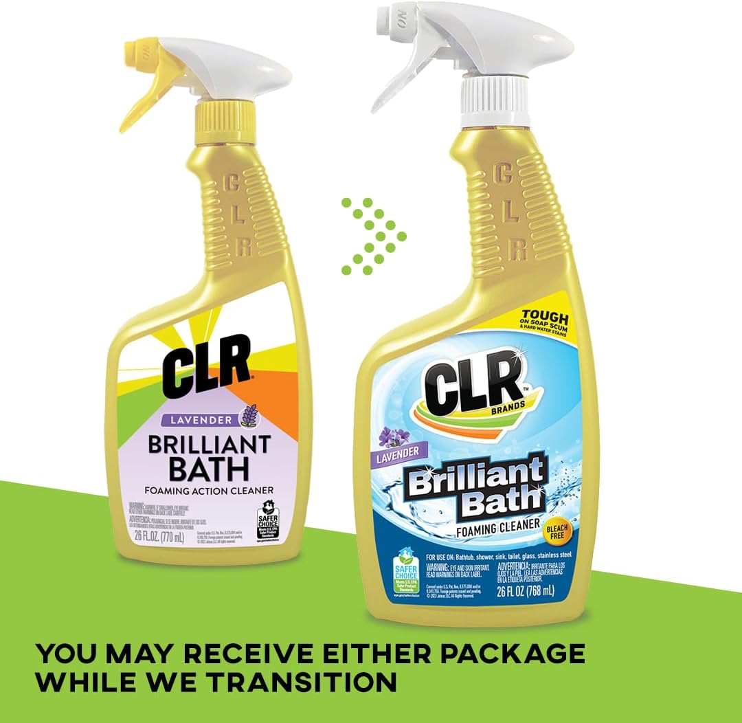 CLR Brilliant Foaming Action Bathroom Cleaner Spray 26 oz. Bottle 2 Pack
