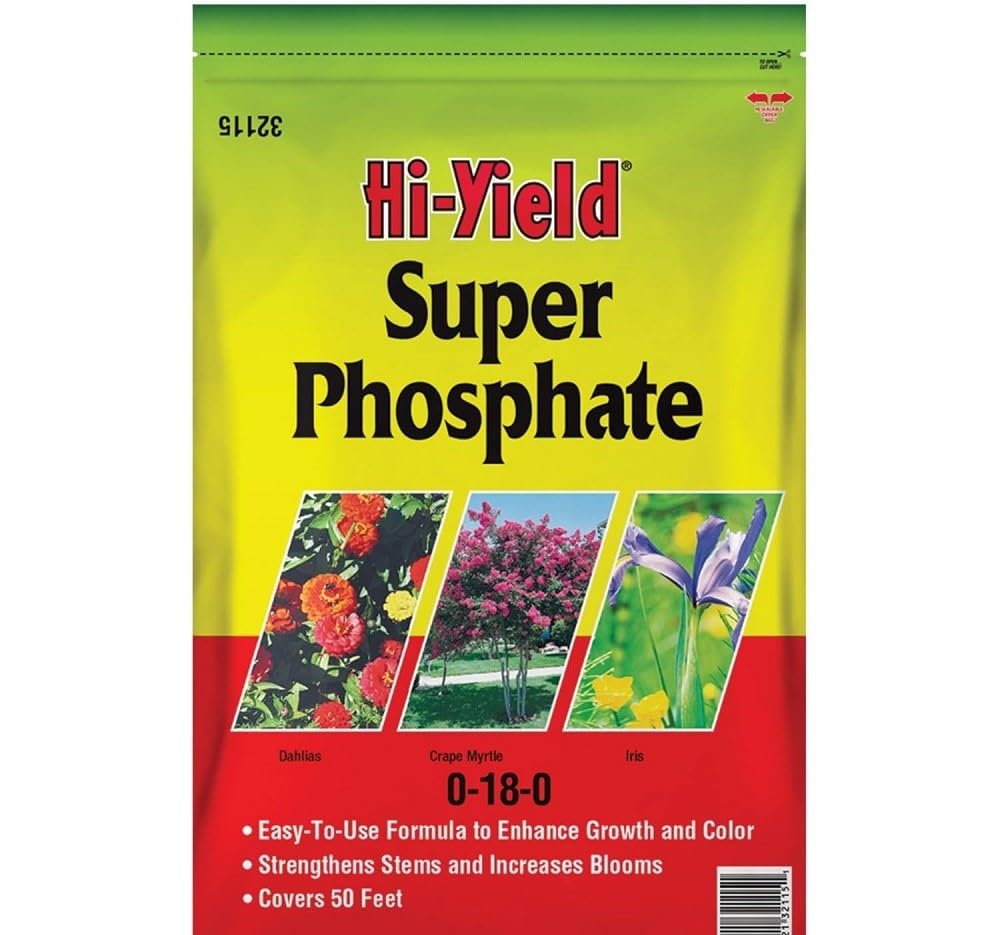 Hi-Yield (32115) Super Phosphate 0-18-0, 4 lbs | Superphosphate 0-18-0 granular - High-phosphorus root builder for transplants & new plantings - Serious gardeners