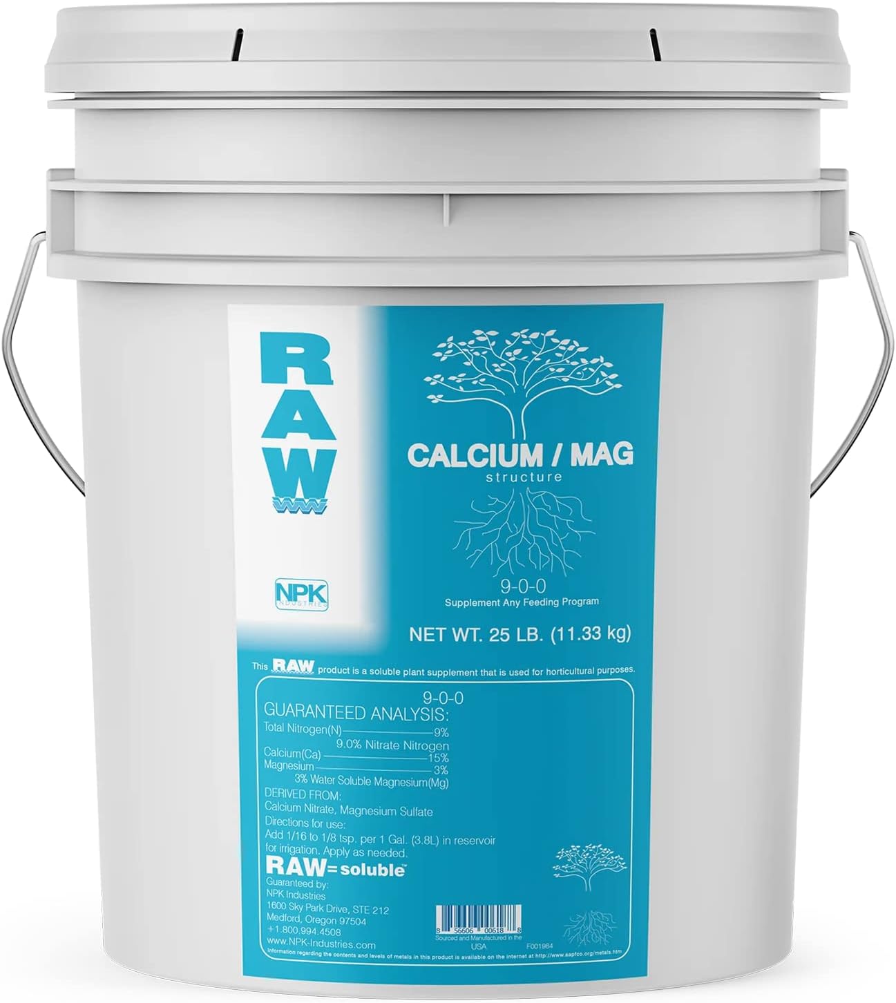 RAW Calcium/Mag 2oz - Essential Combo for Plant Health - Boosts Cell Strength and Nutrient Uptake
