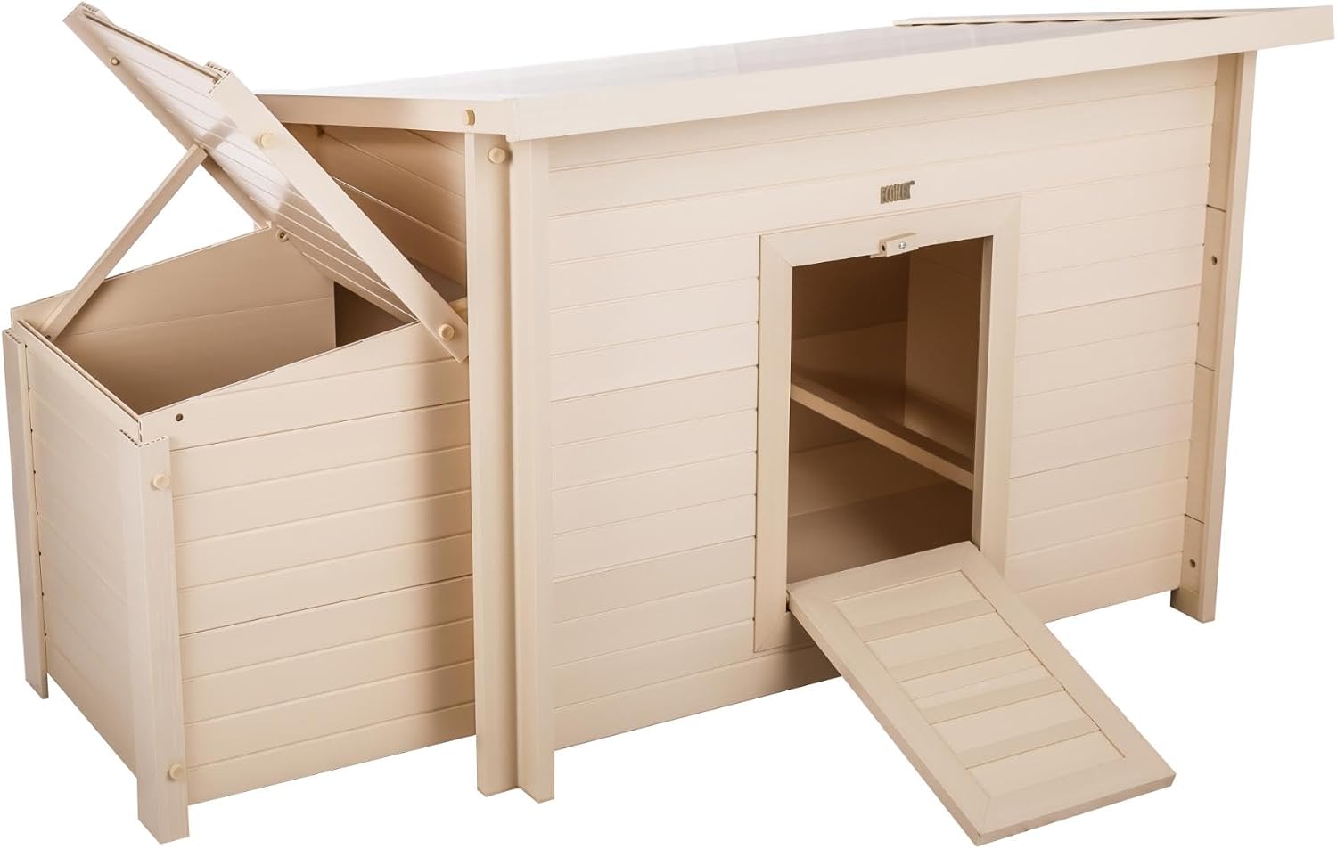 New Age Pet ECOFLEX Fontana Chicken Coop, Urban Barn for 2 to 3 Chickens, Easy Assembly, Eco Friendly & Durable, Tan