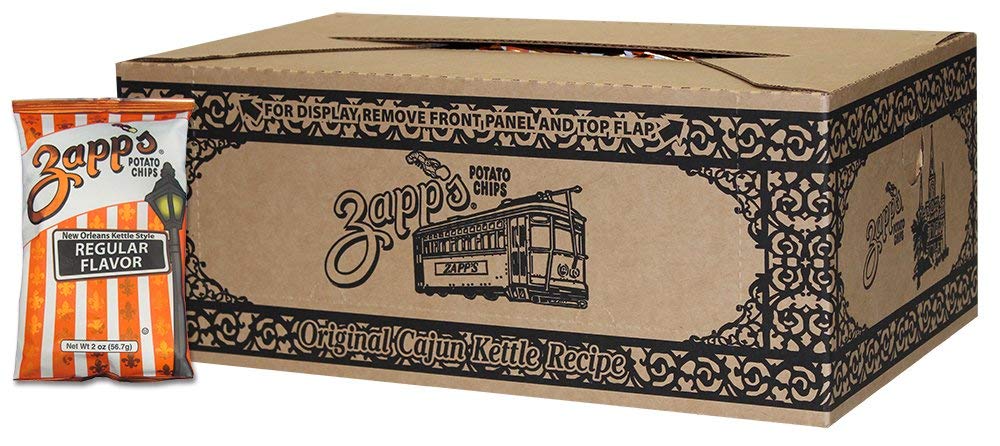 Zapp’s New Orleans Kettle-Style Potato Chips Hotter n Hot Jalapeno Flavor (2 oz Bags, 25 Count), Crunchy Chips with a Spicy Kick, Perfect On-The-Go, Gluten Free Snack