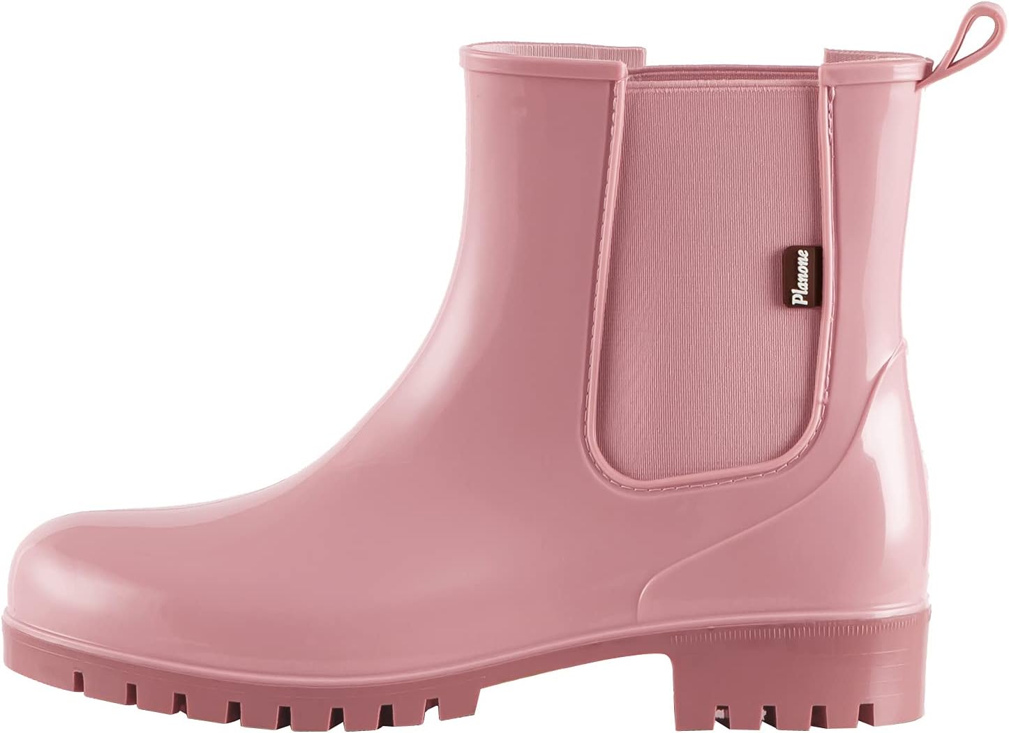 planone Cute Short Rain Boots for Women, Waterproof Chelsea Ankle Boots
