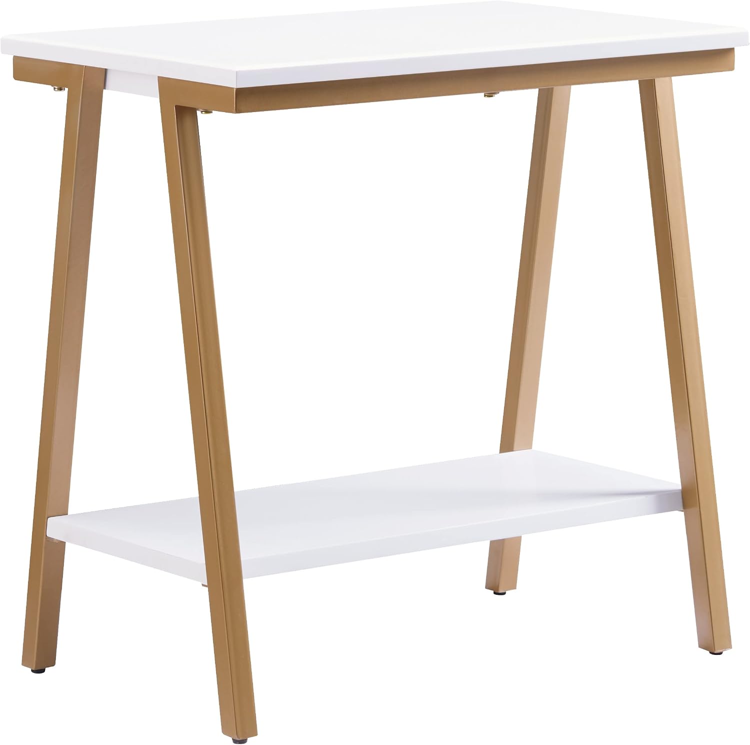 Leick Home Shield Wedge End Table, 21", Glazed Auburn