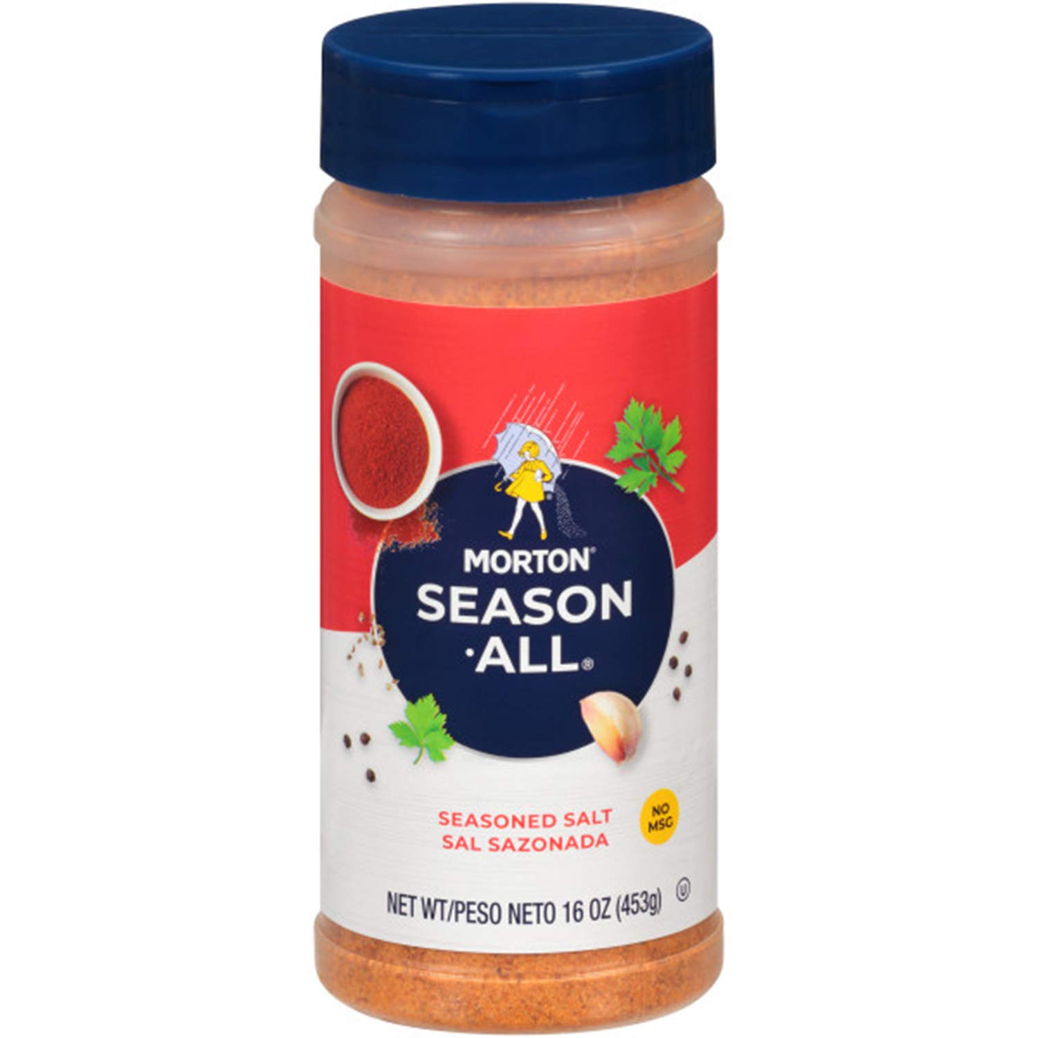 Morton Season All Purpose Seasoning, Seasoned Salt, 16 Ounce | Spices and Seasonings with Black Pepper, Onion and Garlic, Hint of Chili Pepper, Beef, Poultry, Steak seasoning