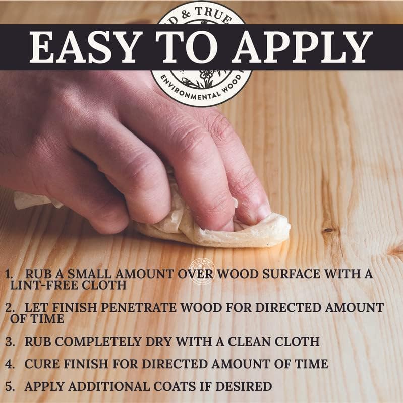 Tried & True Danish Oil, Pure Polymerized Linseed Oil Wood Finish, Pint | Ideal for Furniture, Rustic Pieces, & Priming Wood for Other Oil or Epoxy-Based Products, Food Safe, Simple, Fast Curing