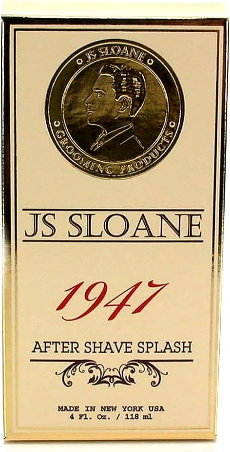 JS Sloane 1947 After Shave Splash for Men – Classic Barbershop Aftershave, Refreshing & Toning Post Shave, Signature Masculine Scent, 4 oz