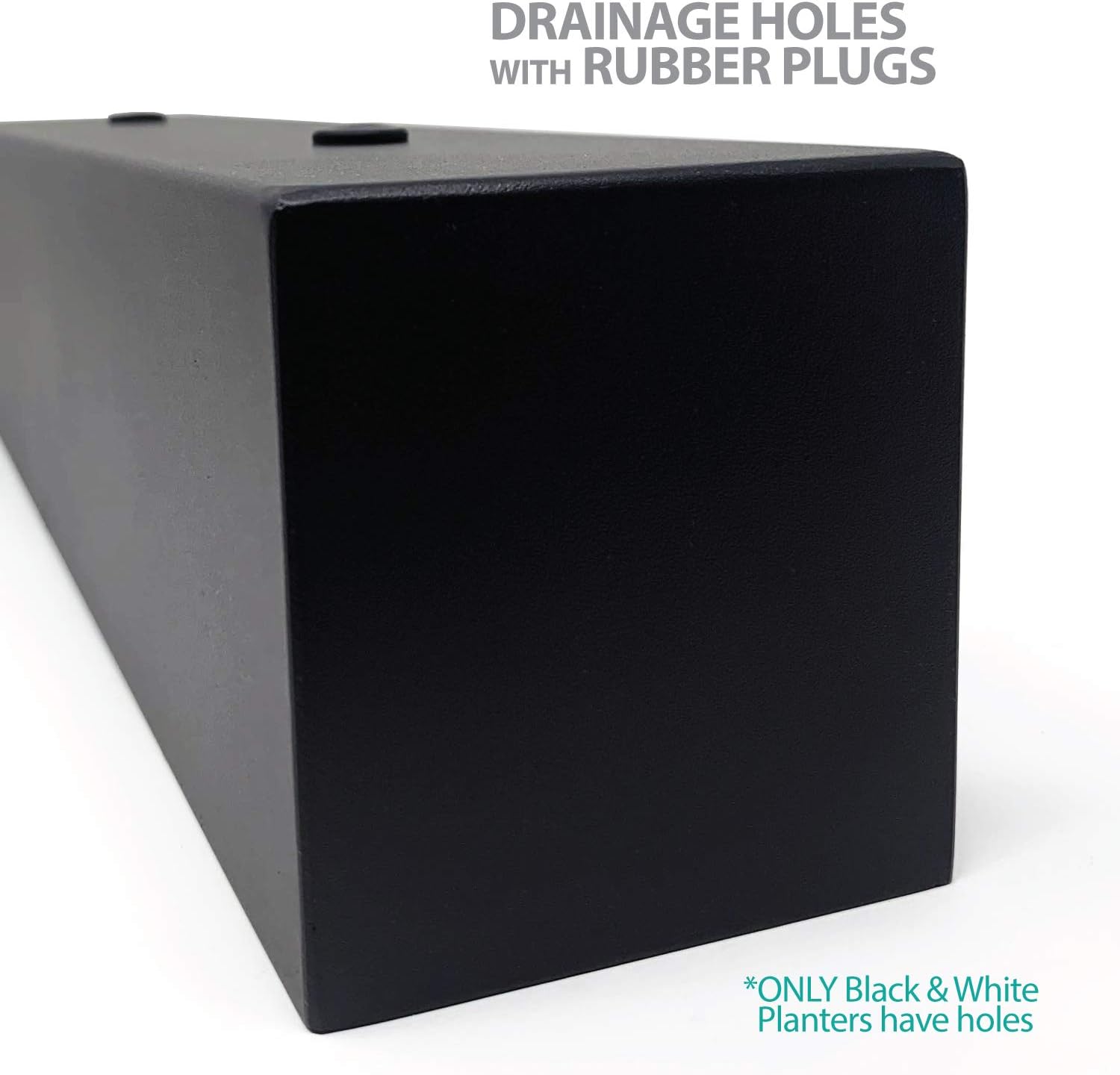 Buhbo Modern Metal Trough Rectangle Planter 32 inch, White