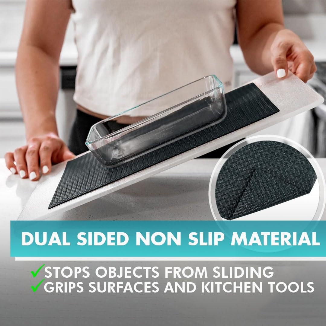 Shelf Liner, Drawer Liner & Kitchen Cabinet Liner – Thick Waterproof Rubber Refrigerator Liners, Fridge Mat, Wire Shelf Cover for Dresser, Pantry