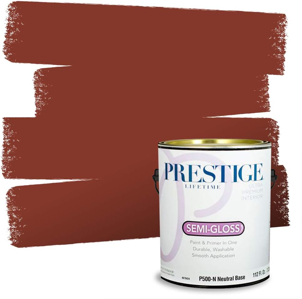 PRESTIGE Paints Exterior Paint and Primer In One, 1-Gallon, Satin, Comparable Match of Sherwin Williams* Grandeur Plum*