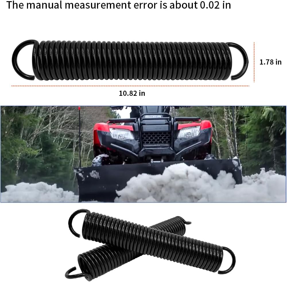 10.82" WARN 71494 Powersports ATV Heavy Duty Snow Plow Trip Spring, Black Compatible with WARN Plow Blades