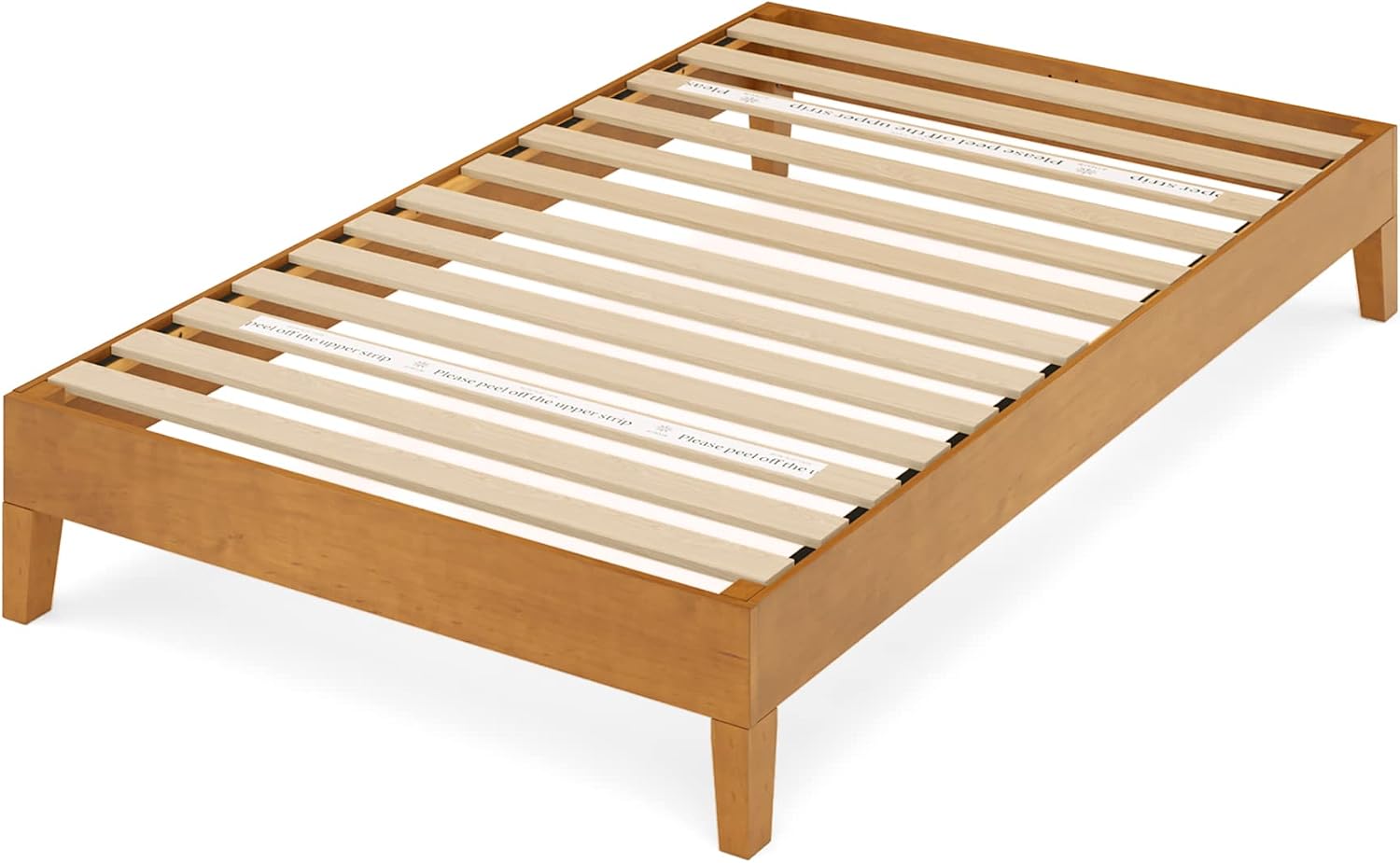 ZINUS Vivek Deluxe Wood Platform Bed Frame with Headboard, Wood Slat Support, No Box Spring Needed, Easy Assembly, Queen | Slatted Headboard, Wood Slat Support, No Box Spring Needed, Contemporary Design, Easy Assembly