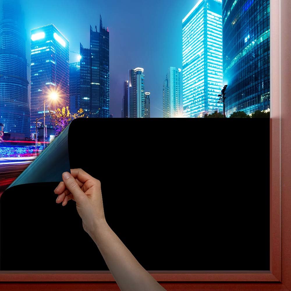 BDF 1BKOT Static Cling Window Film Opaque Privacy Blackout - 36in X 22ft
