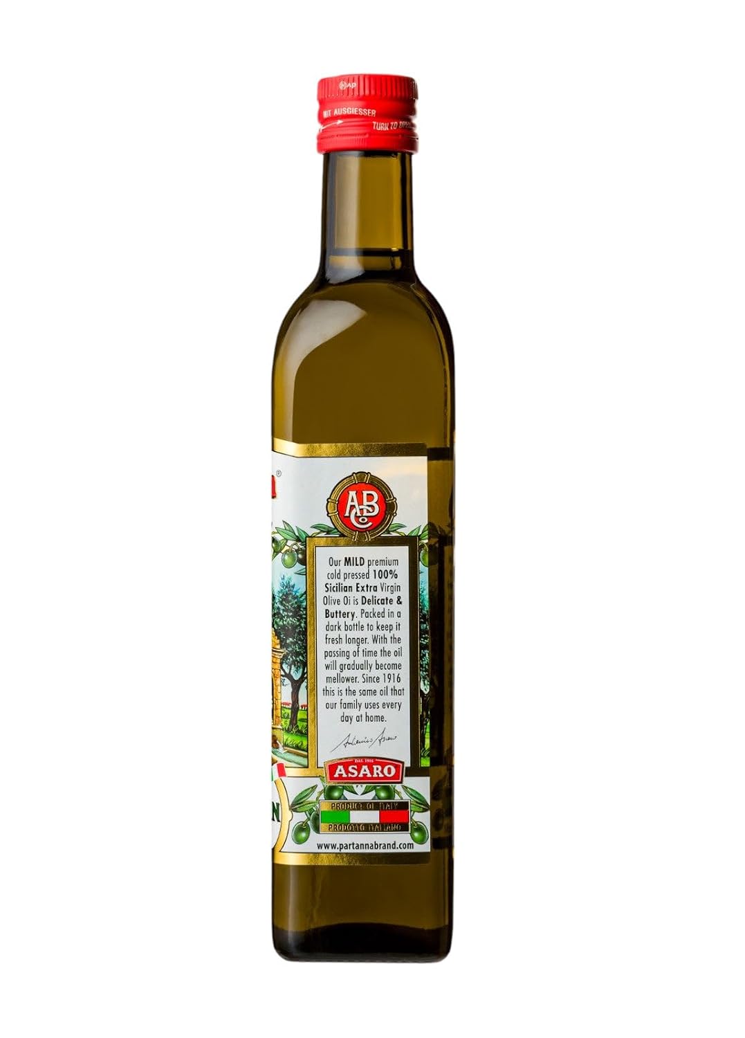 Partanna Robust Extra Virgin Olive Oil, 33.8 fl oz (1 L)