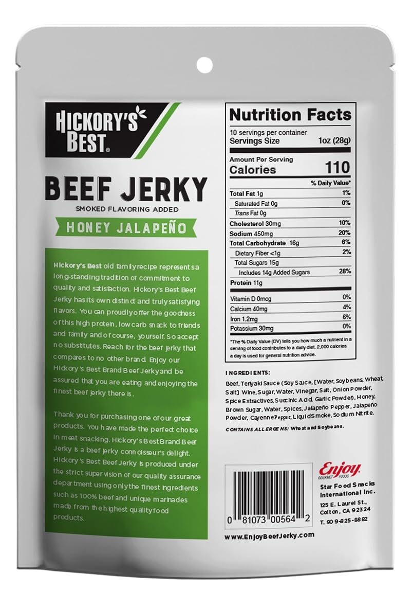 Enjoy Peppered Beef Jerky 8 oz (Pack of 1) | High Protein | No Nitrites