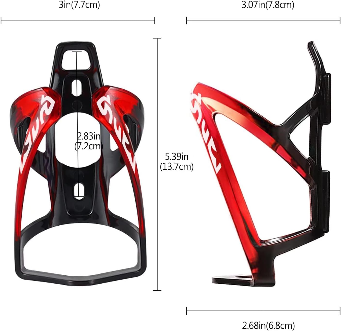 Suruid Bike Water Bottle Cage Ultra-Light Bicycle Bottle Holder Universal Bike Cup Holder Rack for Bicycle, Cycling, MTB, Road/Mountain Bikes 2 Pack - Black