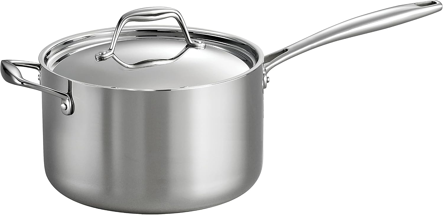 Tramontina Signature Tri-Ply Clad Stainless Steel 12-Inch Large Frying Pan | Induction-Ready Skillet, Dishwasher-Safe, NSF-Certified