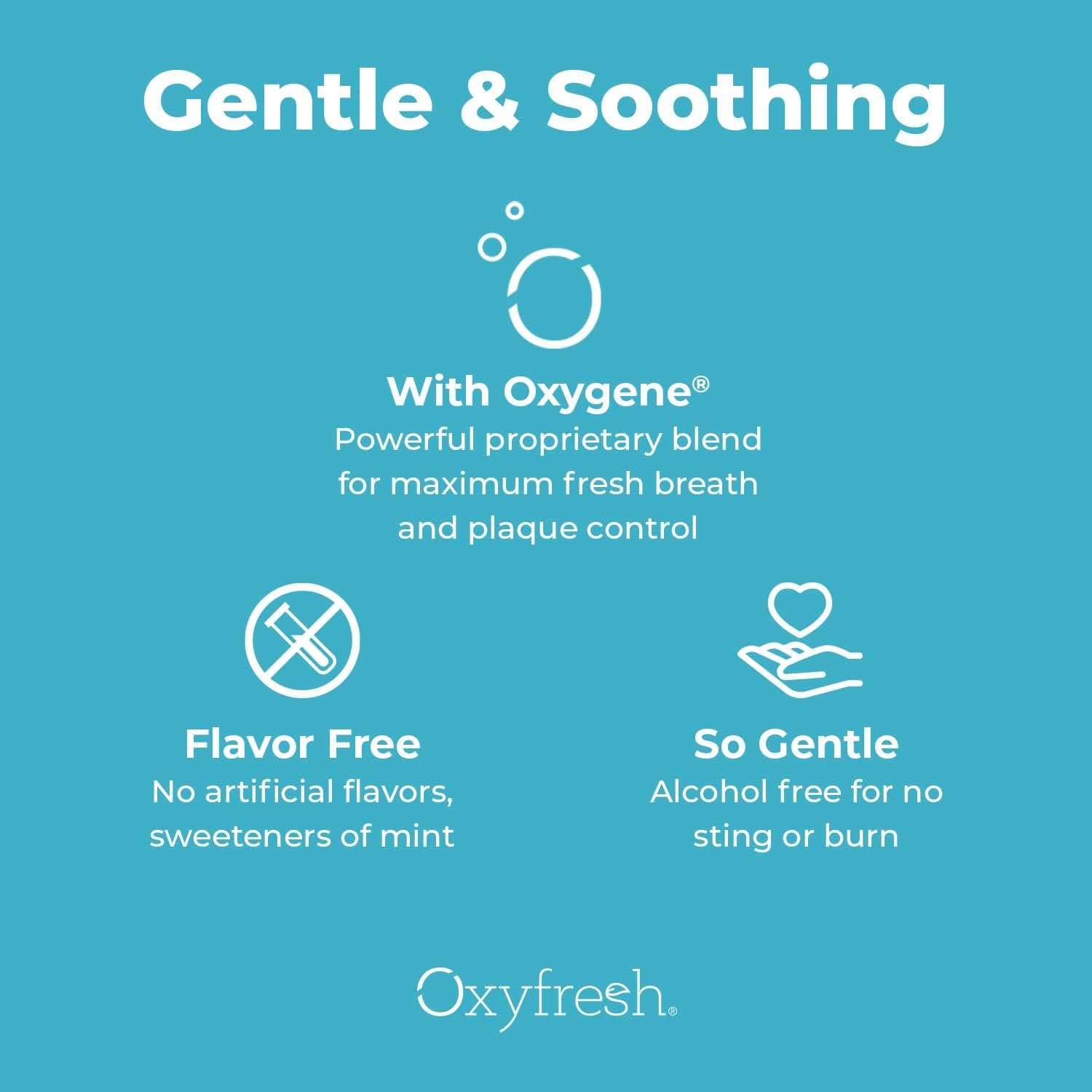 Oxyfresh Ultra Sensitive, Gentle Formula Unflavored Mouthwash & No Mint | Perfect for Ultra Sensitive Gums & Teeth – No Mint, Zero Alcohol, Flavor Free – Really Freshens Breath with Zero Stinging