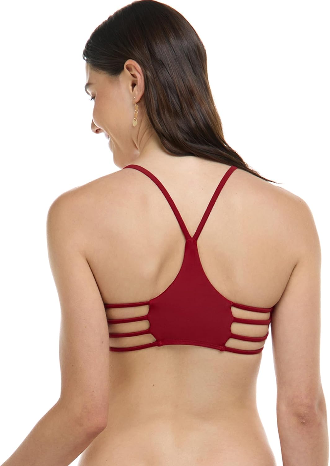 Body Glove Standard Smoothies Alani Solid Strappy Back Bikini Top for Women