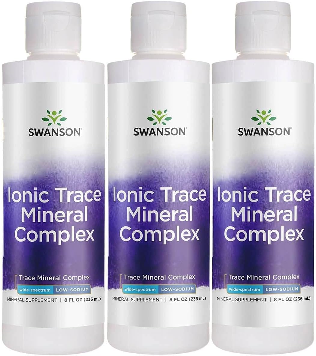 Swanson Concentrace Trace Mineral Drops 8oz-Complete Mineral Complex for Energy, Hydration, & Electrolyte Balance Over 72 High Absorption Ionic Minerals Such As Magnesium, Potassium, Calcium | For Energy, Hydration, and Electrolyte Balance over 72 High A…