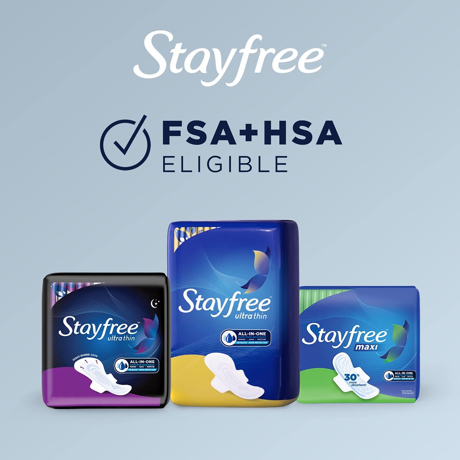 Stayfree Reg Maxi Pad c Size, 24 Count (Pack of 1), Regular
