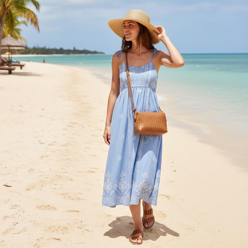 Woven Crossbody Bag for Women: Vegan Leather Handbag for Leisure | Classic Handwoven Bag For Style - Compact Design, Lightweight, Minimalist Style, Fits Phone, Cards & Key, Ideal for Daily Use