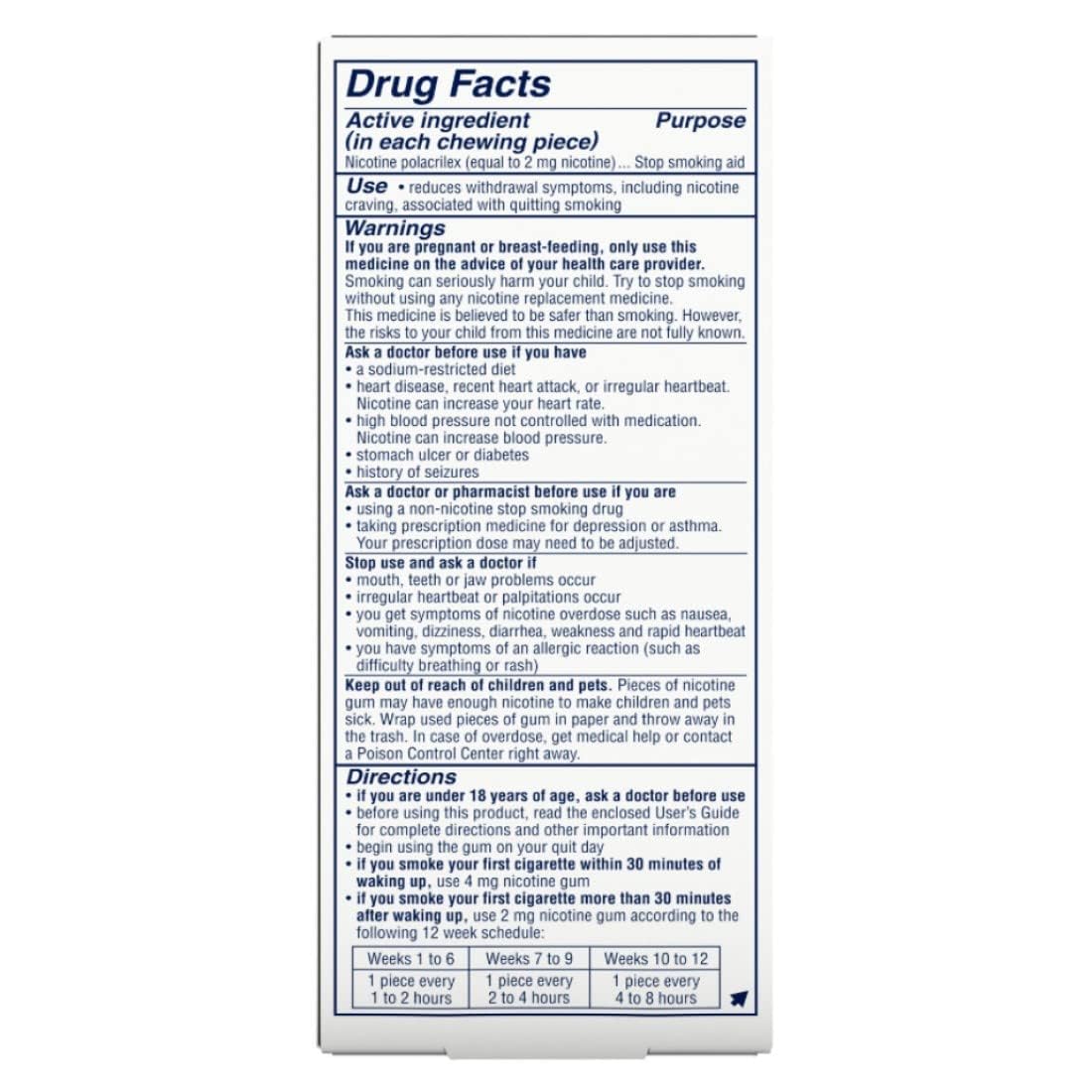 Nicorette Gum 2mg Fruit Chill - 20 Ea, Pack of 3