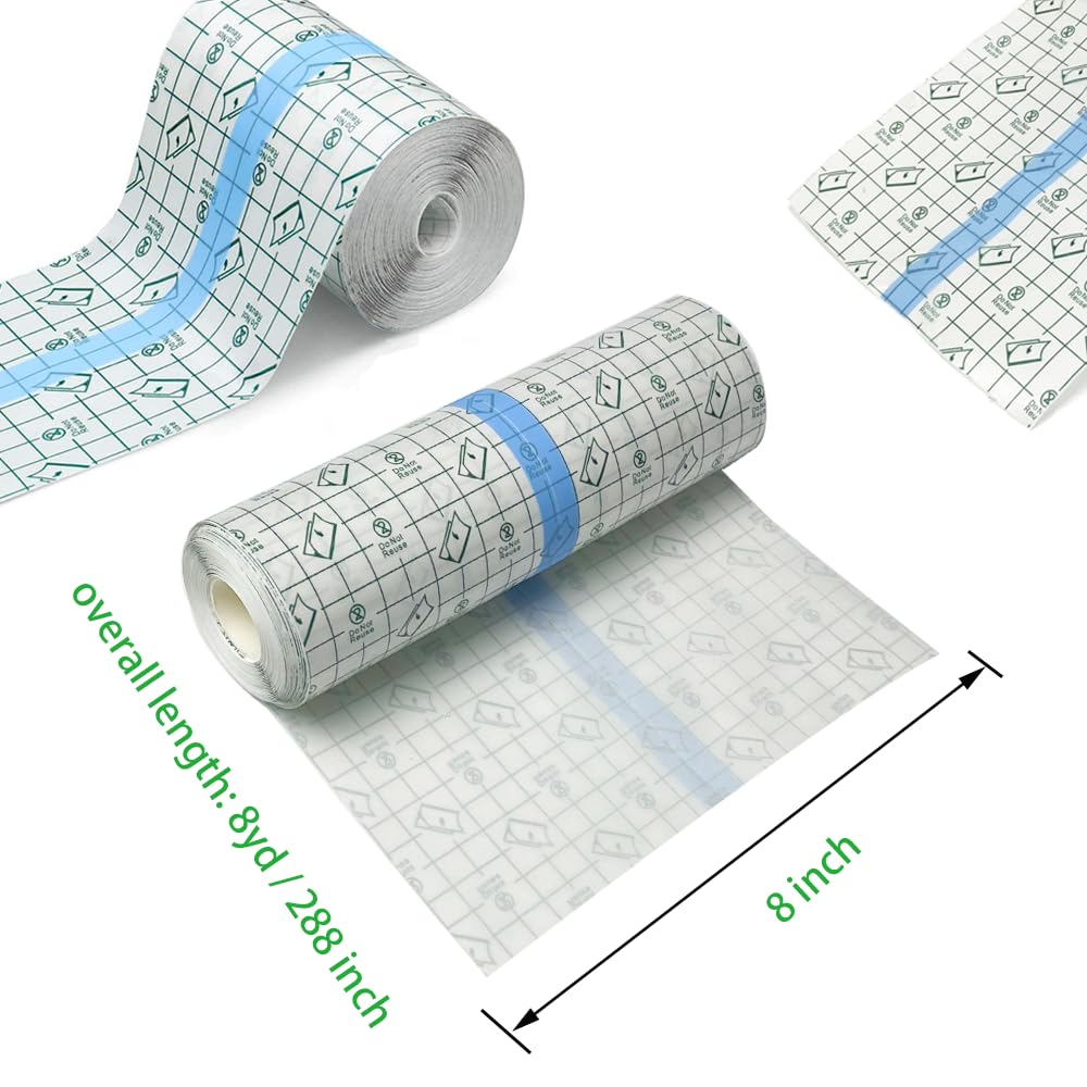 Flatoedu Tattoo Aftercare Bandage Roll 6" x 2 Yard - Waterproof Film