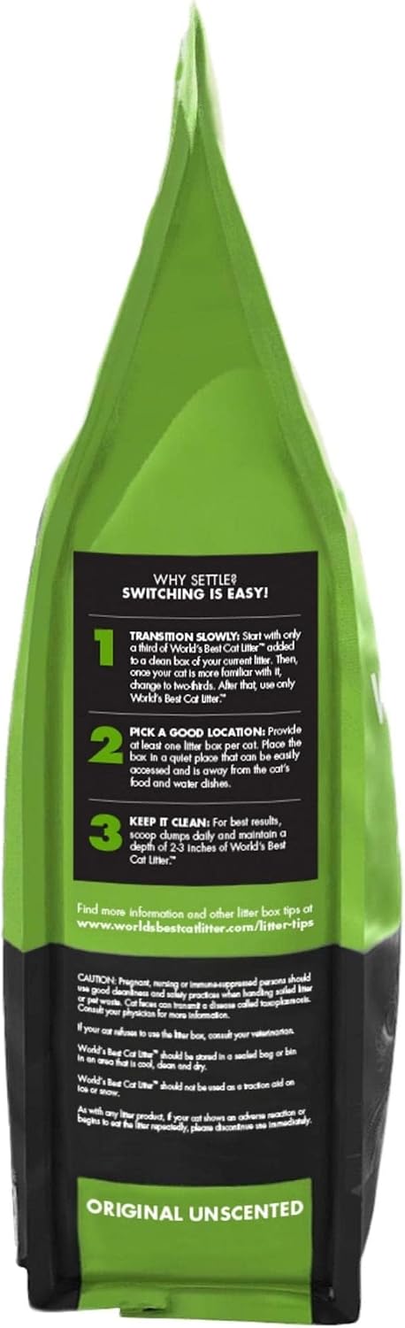 World's Best Cat Litter, Comfort Care, Unscented, Odor Control, 8 lb Bag | Gentle odor control for sensitive cats and lasts 2x longer; natural corn litter, quick clumping, flushable, 99% dust free