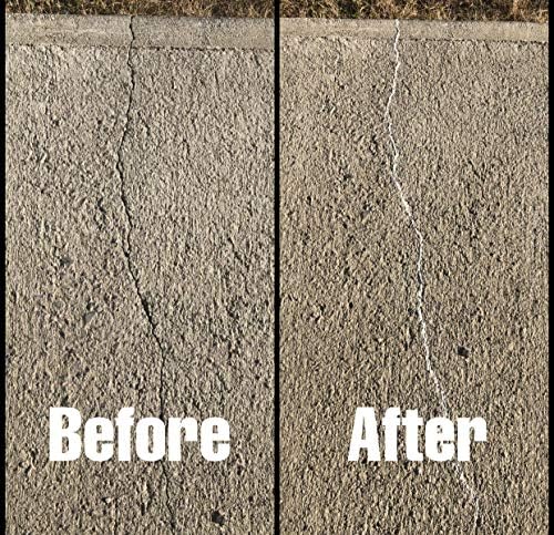 Bluestar Flexible Concrete Hairline Crack Filler (Light Gray), DIY - No Special Tools Needed. Fill Small Cracks in Concrete Driveways