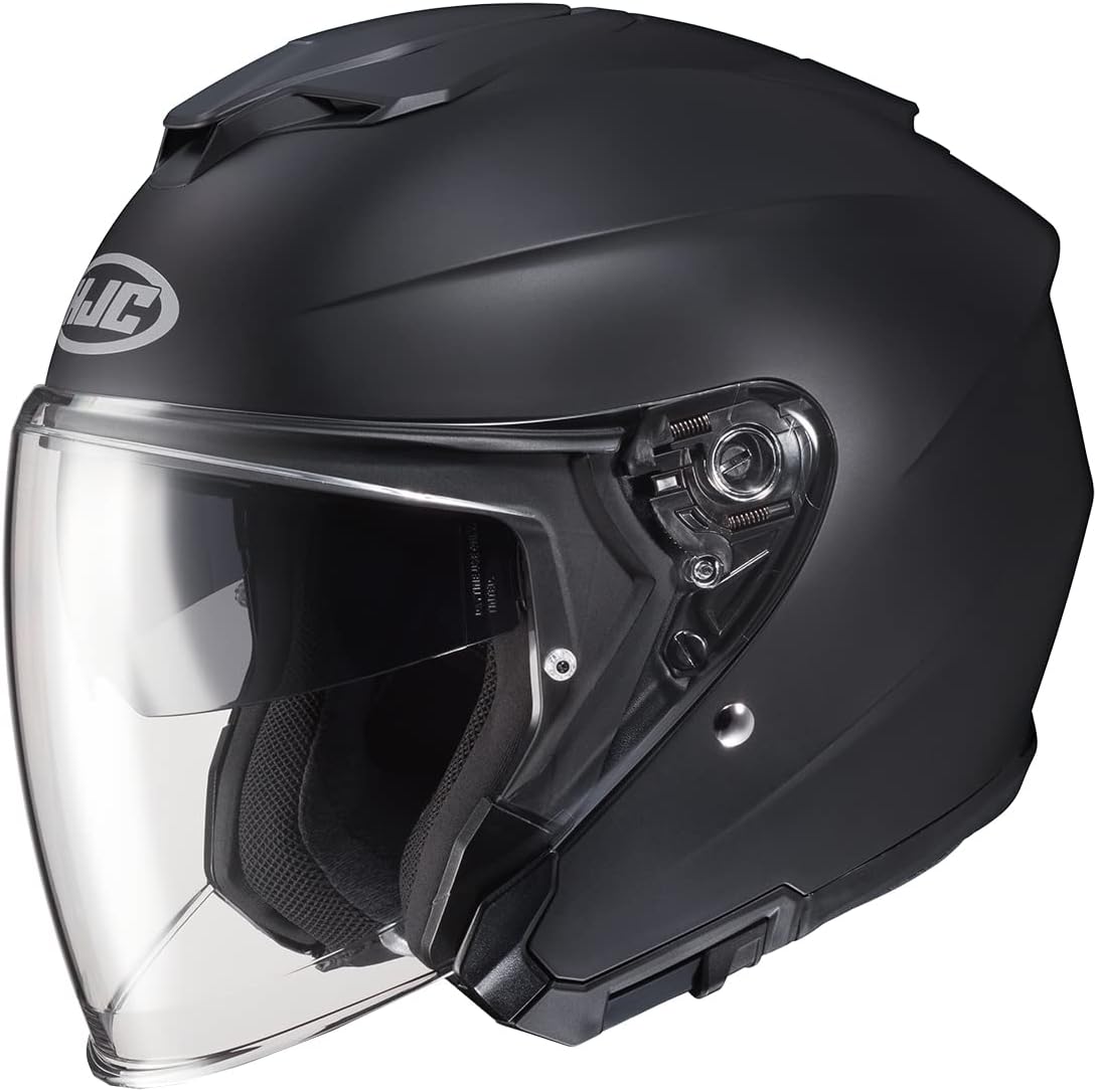 HJC i30 Solid Natural Motorcycle Helmet, DOT Approved (Semi Flat Black, X-Small)