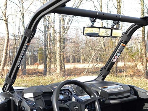 SuperATV Heavy Duty Scratch Resistant Full Windshield for 2018+ Can-Am Maverick Trail 800 / 1000 / 800 DPS / 1000 DPS | 1/4" Thick Polycarbonate