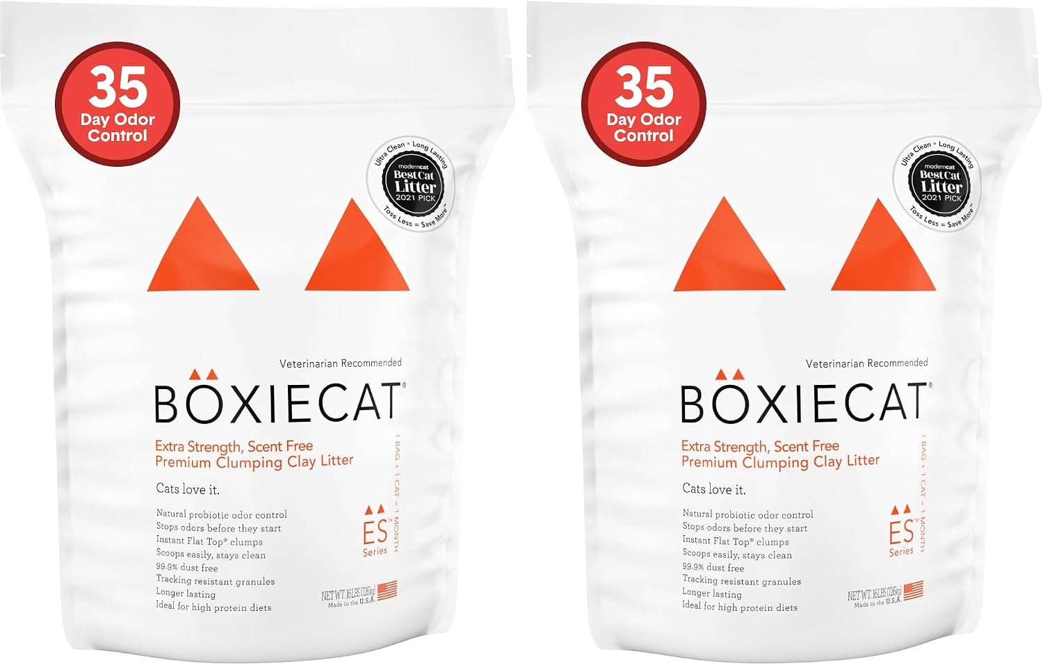 Boxie Premium Unscented Clumping Cat Litter 30+ Day Odor Control 16 lb
