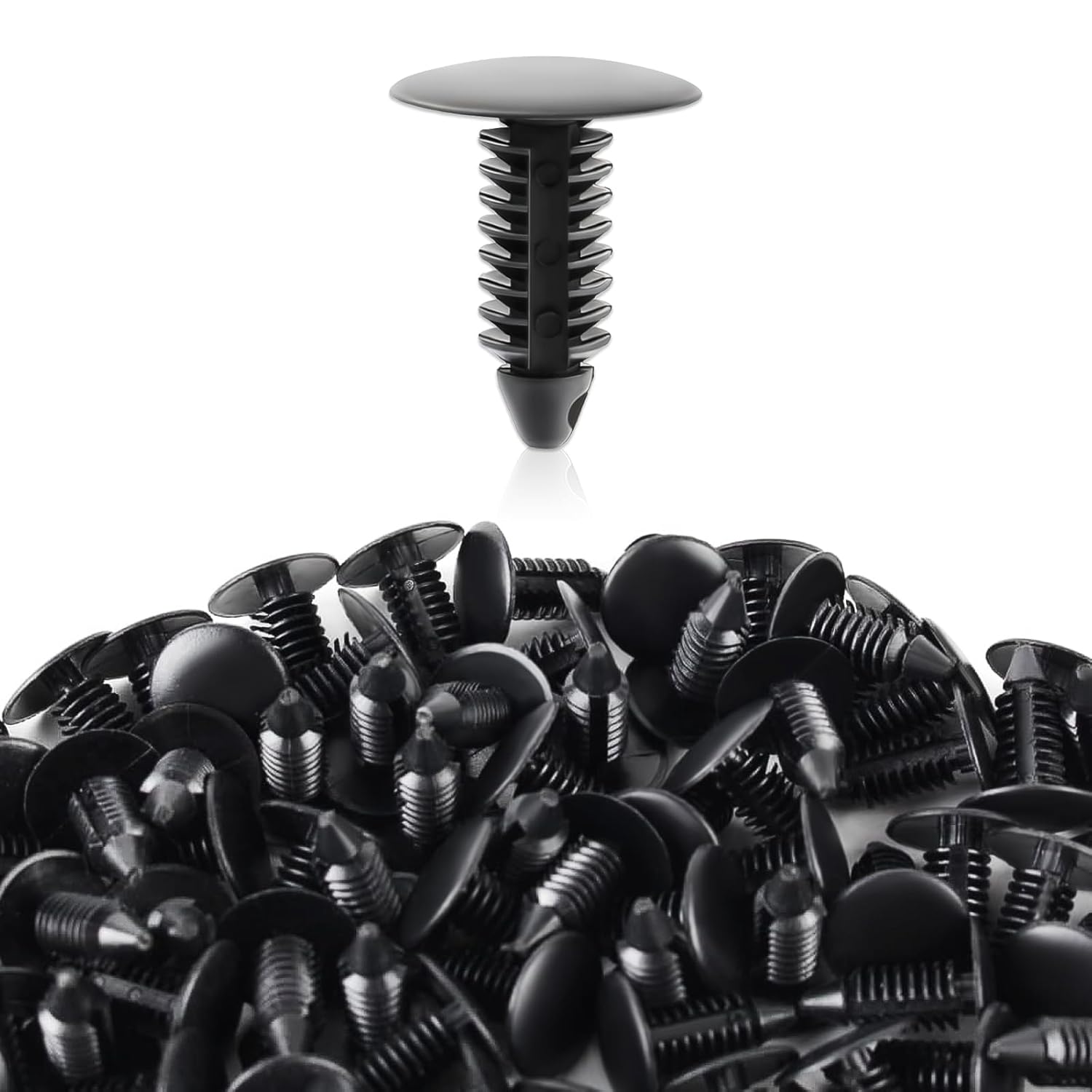 AUTOKAY 100Pcs 8mm Bumper Clips Auto Car Hole Plastic Rivets Fastener