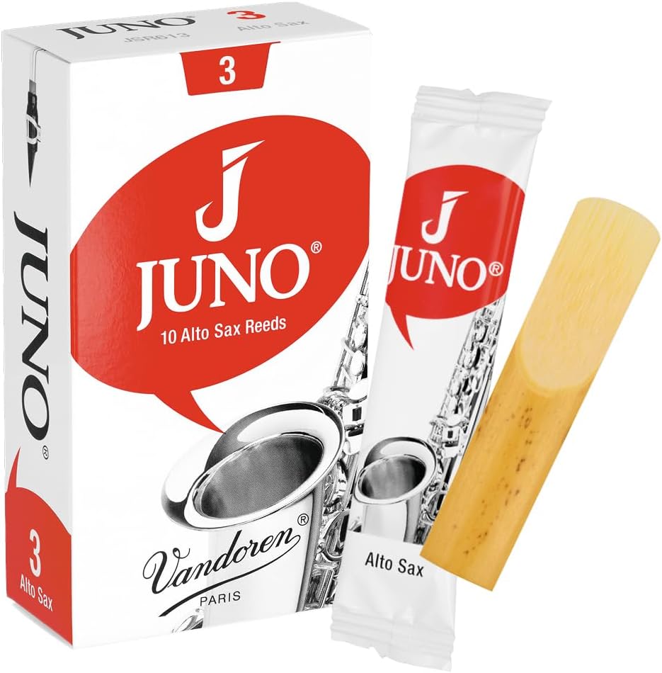 Vandoren JUNO Alto Saxophone Reeds, Strength 3, Box of 10, JSR613