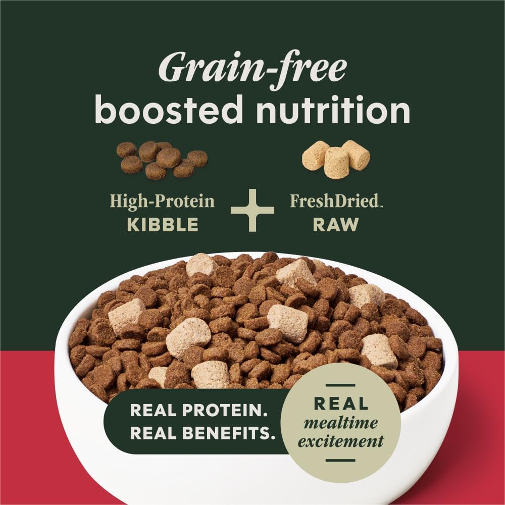 Instinct RawBoost Small Breed, Dry Dog Food + Freeze Dried, Chicken, 10 lb | High-protein kibble with FreshDried raw bites, nutrition for healthy weight, calcium for strong bones & teeth, grain-free