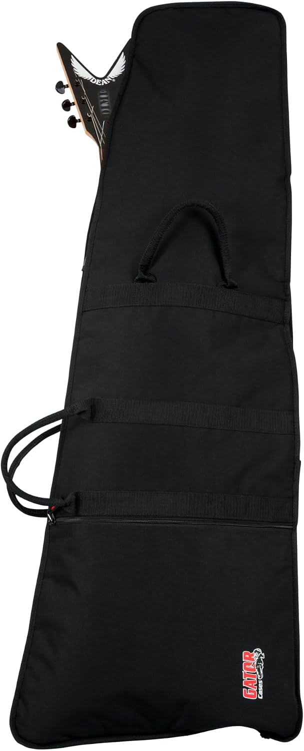 Gator Cases Foam Padded Guitar Gig Bag for Extreme Style Guitar Bodies, Fits Flying V, Explorer, Warlock, and More, up to 47.5" in Length (GBE-EXREME)