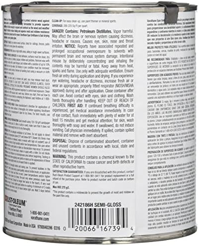Varathane Outdoor Spar Semi-Gloss Urethane | Oil-Based, Exterior Wood Protection, UV & Weather Resistance, Moisture Resistant Finish, 275 VOC, Quart