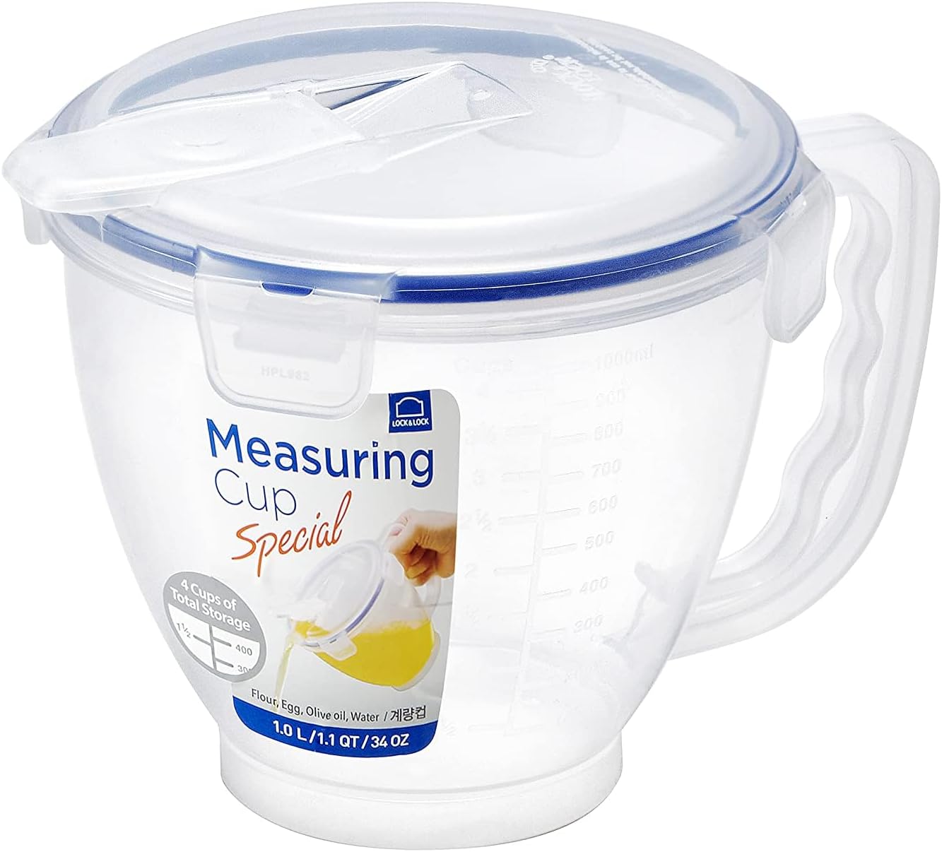 LOCK & LOCK SPECIAL Measuring Bowl with Handle 33.81-oz / 4.23-cup (1)