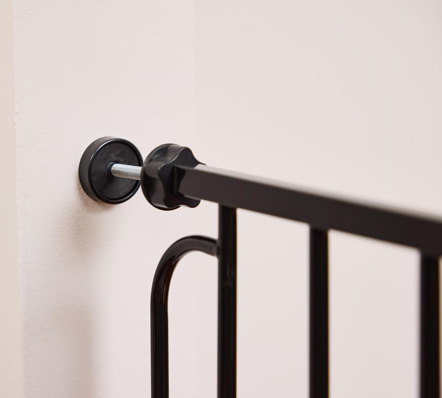 Regalo Safety 29"-49" Extra Wide Baby Gate, Bottom of Stairs & Doorways | Pressure Mounted with Door, For Babies, Toddlers & Pets, White, Tested & Trusted for 30 Years
