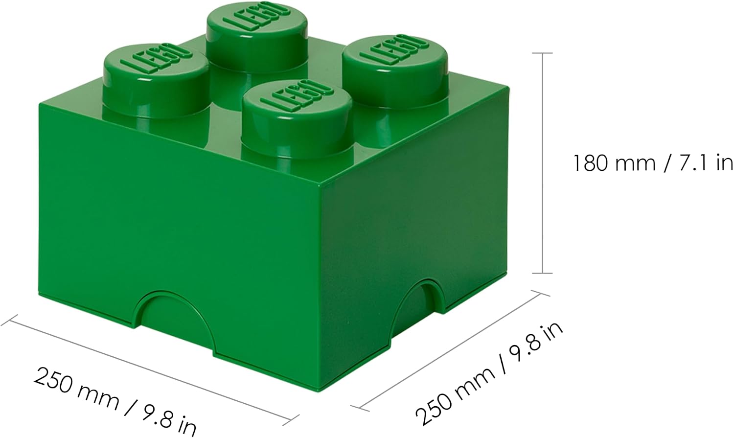 Room Copenhagen LEGO Storage Brick Drawer 4, 9-3/4 x 9-3/4 x 7-1/8 Inches, Bright Yellow (4003) | Stackable Storage Box Storage with Lid Toy Organization Home Decor Office Kids Room