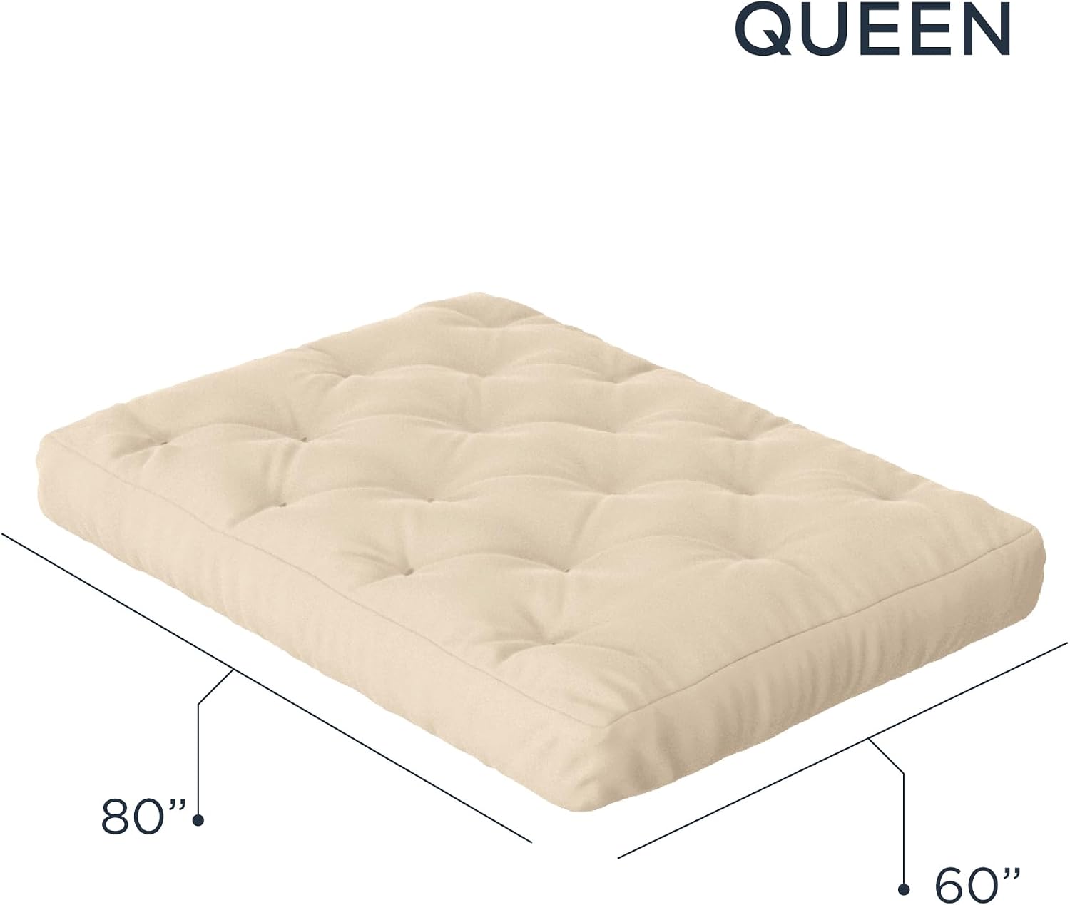 Royal Sleep Products by The Futon Factory 12 inch Foam Futon Mattress - Solid Black Fabric - Full Size - CertiPUR Certified Foams - Made in USA - (Frame not Included)