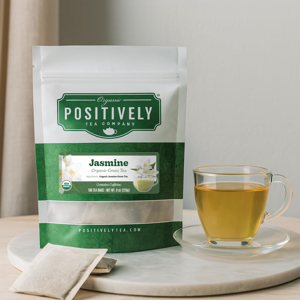 Organic Positively Tea Company, Pinhead Gunpowder Green Tea, Loose Leaf, 16 Ounce