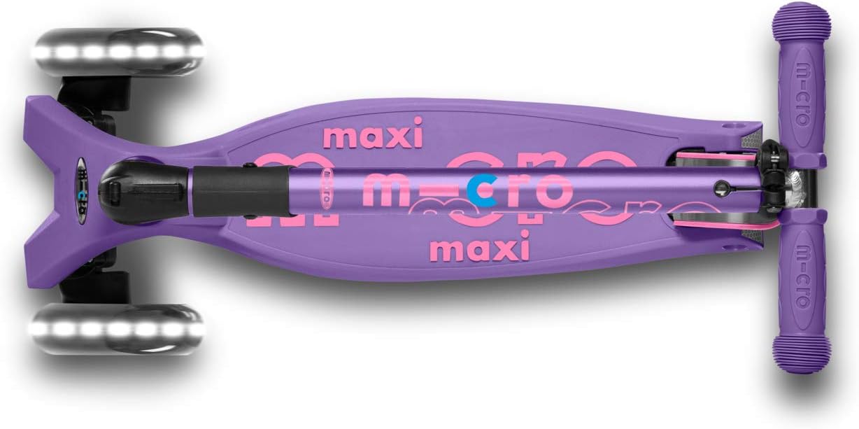 Micro Kickboard | Maxi Foldable LED Kids Scooter for Ages 5-12 | Children