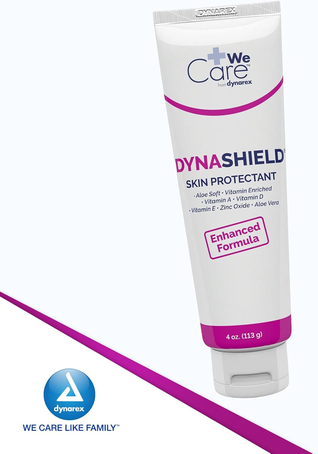 Dynarex DynaShield Skin Protectant Barrier Cream - Zinc Oxide Cream with Vitamins A, D, E