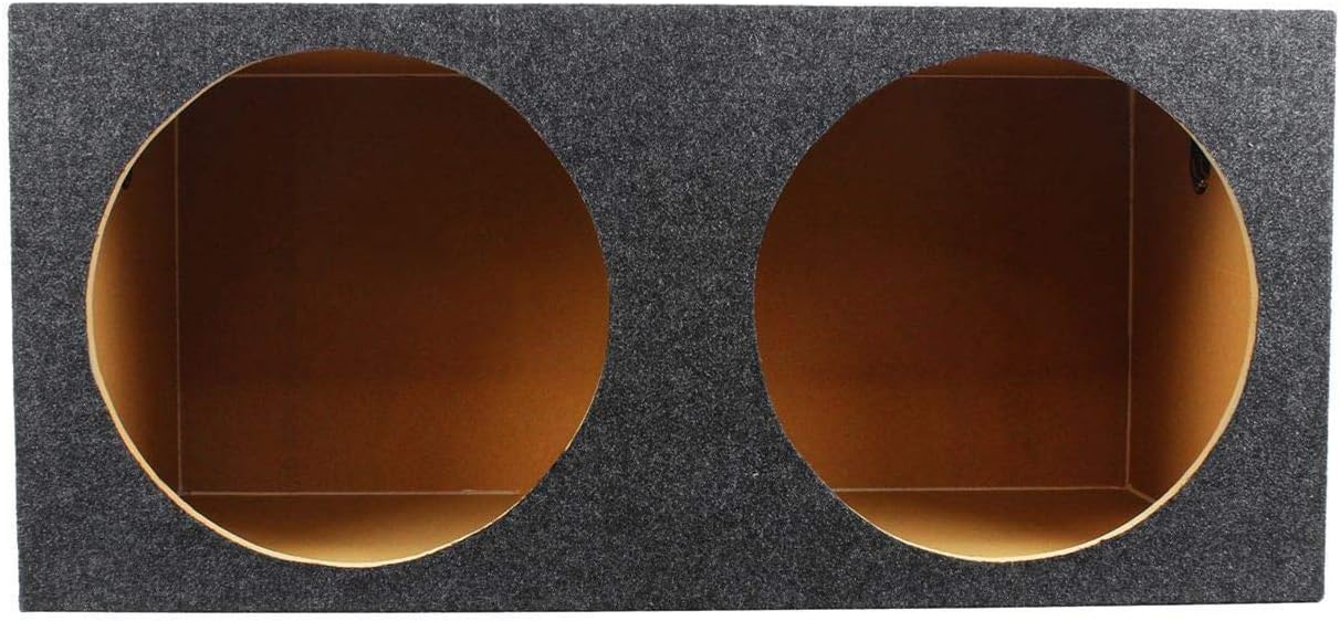 Rockville RD15 Dual 15" 3/4" MDF Sealed Car Subwoofer Enclosure Box, USA | 2.1 cu.ft. Net Volume Per Sub, Precision Cut, Glued and Stapled Joints