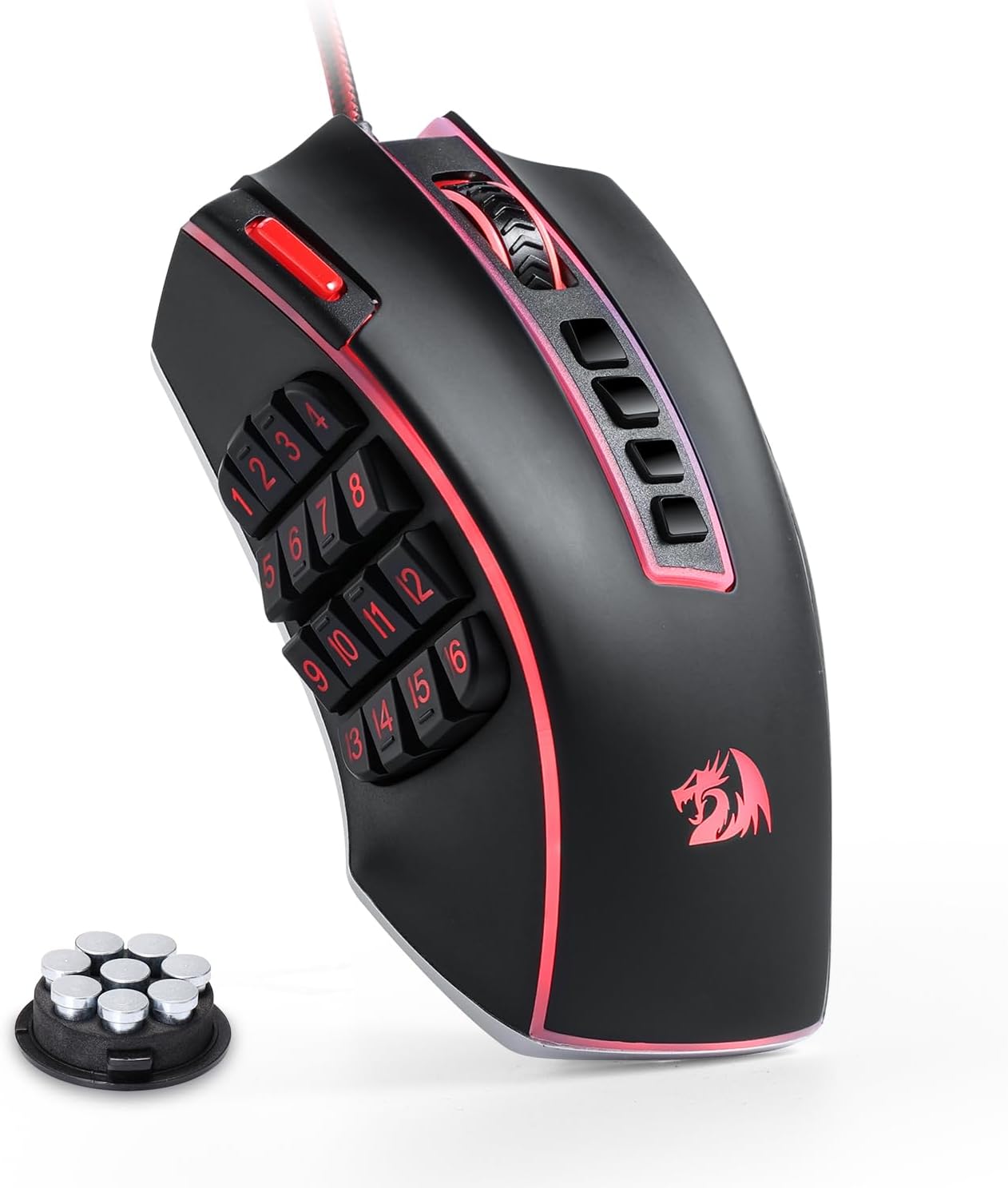 Redragon M908 Wired MMO RGB Gaming Mouse 12400 DPI Remapping Keys | Stable Lag-Free Connection, Redefine Keybinding Macro, Vibing Backlight, Ergonomic Grip Body Comfort