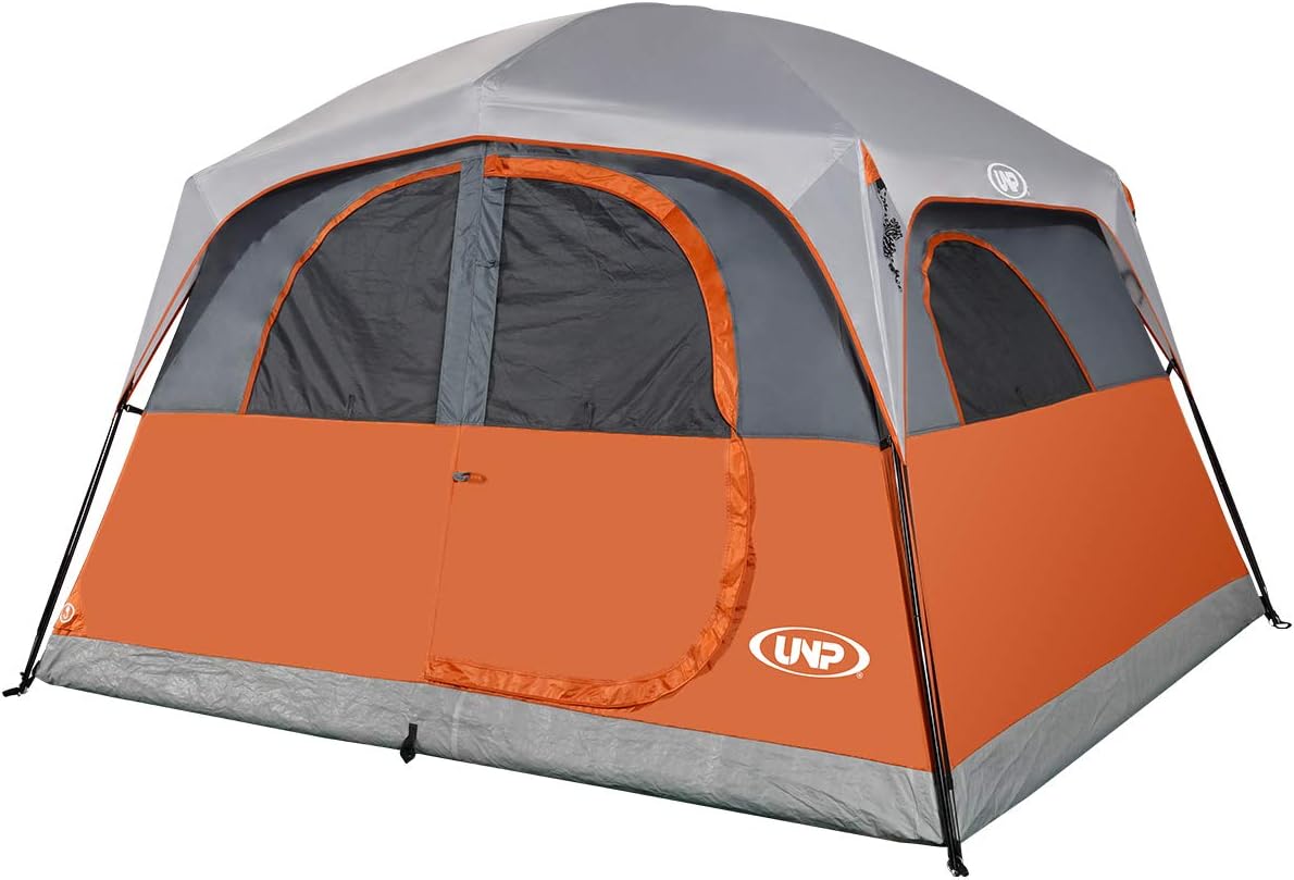 UNP 6 Person Tents for Camping Waterproof Family Cabin Tent with Rainfly