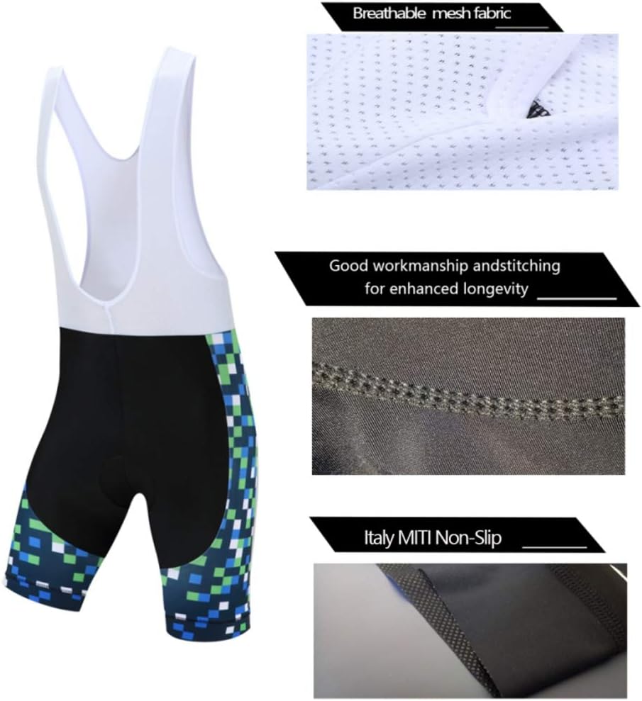 Coconut Ropamo CR Men's Cycling Jersey Set Road Bike Jersey Zipper Pocket Bib Shorts with 4D Padded Cycling Clothing Set